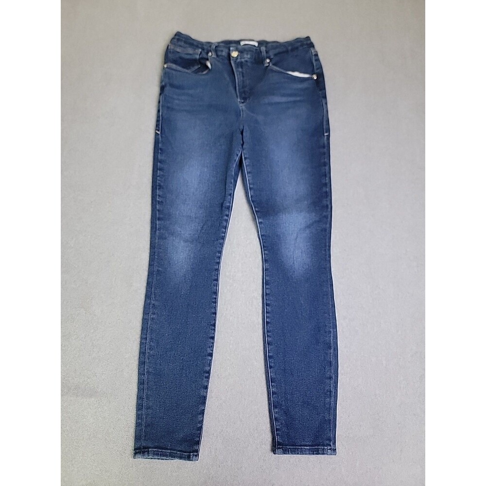 Good American Jeans Womens 14 32 29x27 Skinny Dark Blue Stretch High Rise Modern